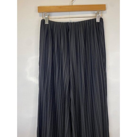 Free People Winona Pleated Flare Pants High Rise Wide Leg Black Size XS - Picture 4 of 9